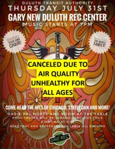 Gnd Rec Concert Cancelled