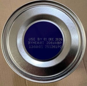 Photo Of Byheart Manufacturing Code Location On Container